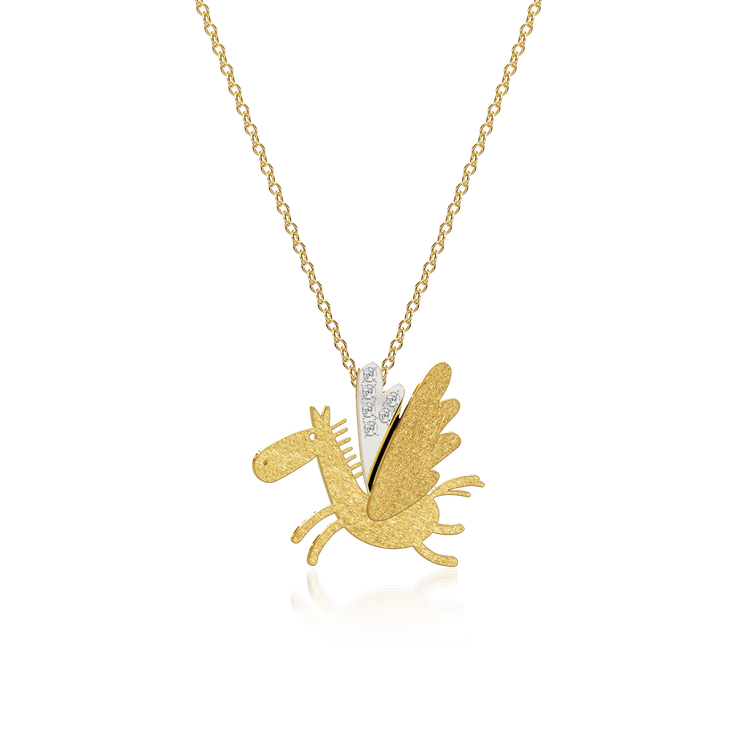 Caring Tales Pegasus pendant with chain