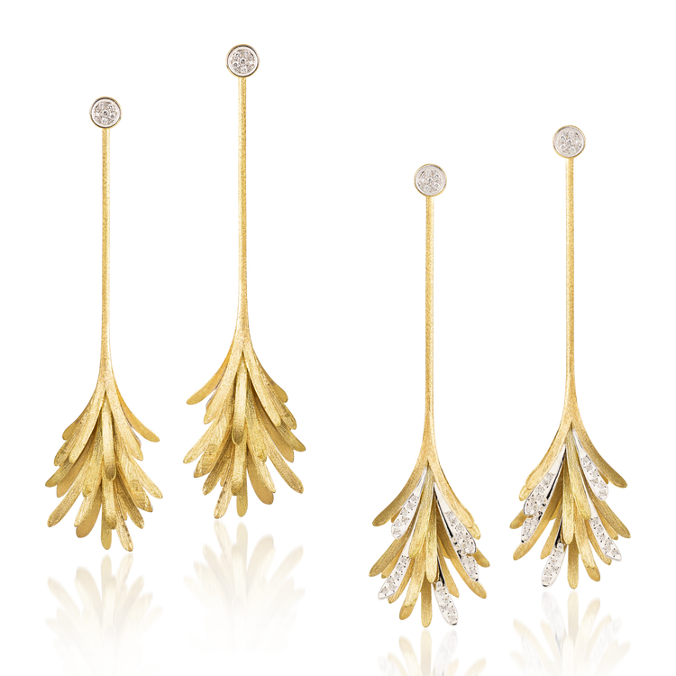 Skin chandelier earrings